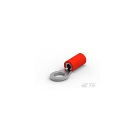 Te Connectivity Ring Terminal, M5 Stud Size, 14 AWG, 600 V, Vinyl, PVC Insulated, Blue 342144-1
